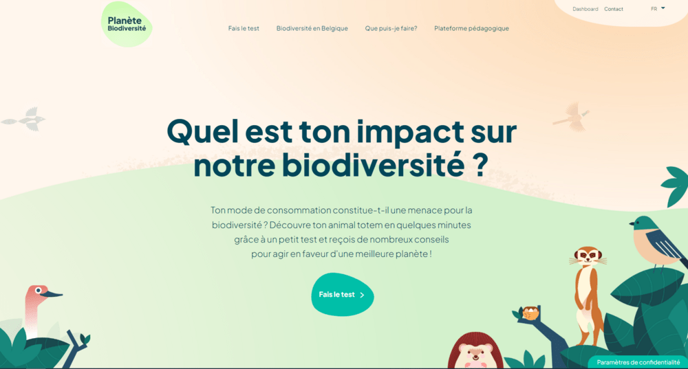 Visuel de la plateforme en ligne de planète Biodiversité